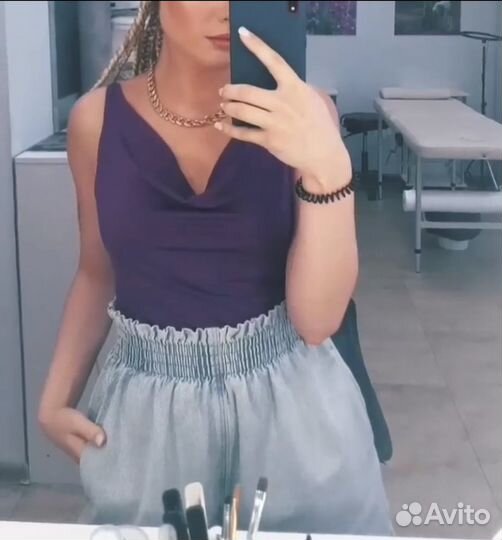 Шорты с высокой талией