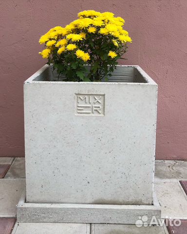 Кашпо, вазон, цветочница из бетона лофт для цветов
