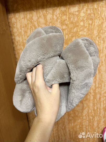 Женские домашние тапочки овчина