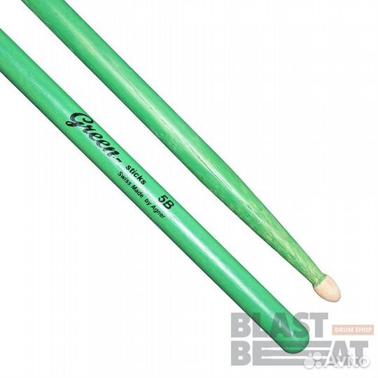 Барабанные палочки Agner 5B Зеленые (AG5B)