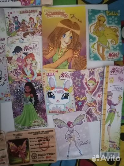 Винкс winx книга и 19 карточек винкс