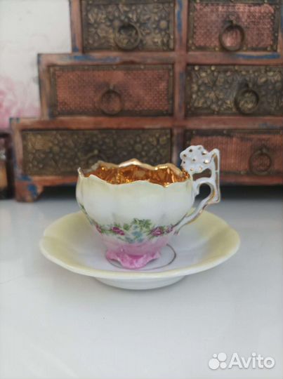 Кофейная пара без клейма скол и паучек