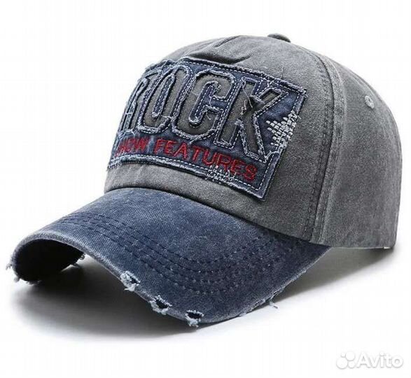 Бейсболка Rock, серая