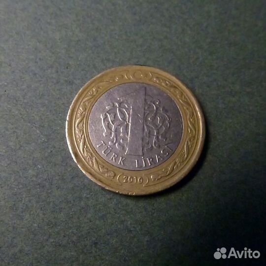 Монета 1 лира Турция 2010 Ататюрк