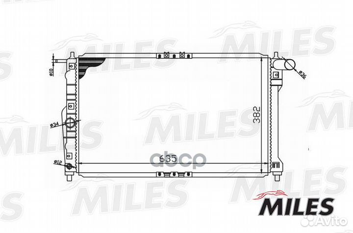 Радиатор chevrolet lanos 1.5/1.6 M/T +A/C 97- A