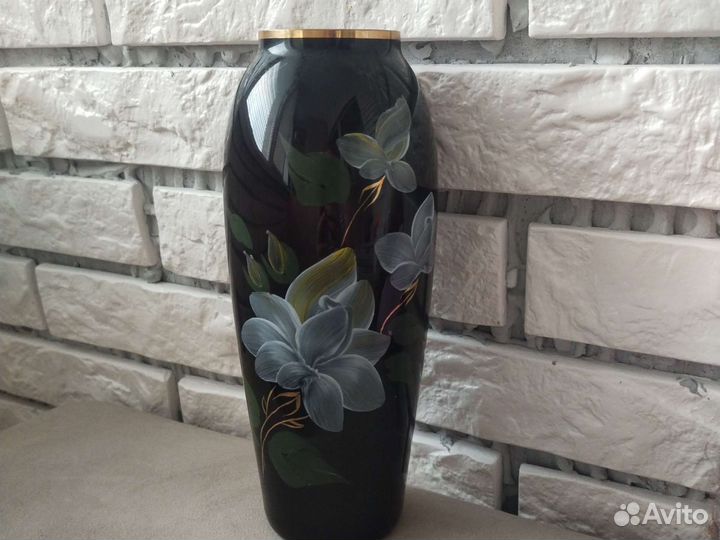 Ваза синее стекло СССР