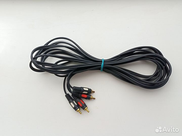 Кабель 2xRCA - 2xRCA,10 м, черный