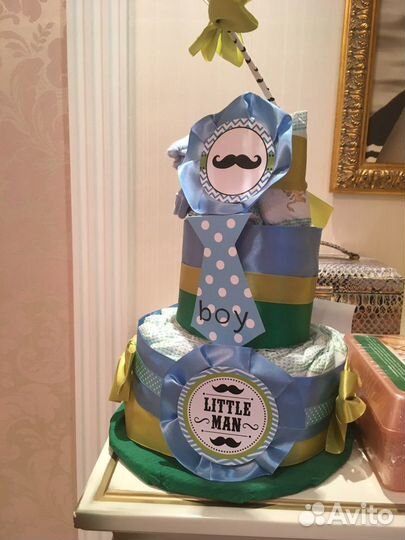 Торт из памперсов подгузников