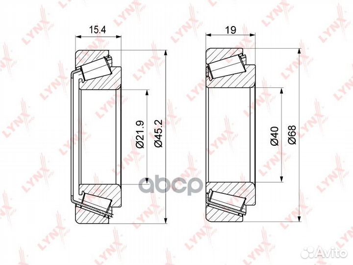 Подшипник ступица передняя MB/Lynx/ WB1283 lynx