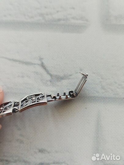 Серебряный браслет советский