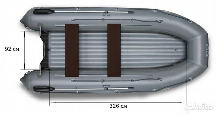 Лодка «флагман - 450» синий/серый