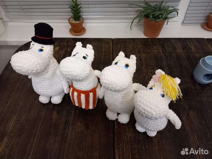 Муми тролли вязаные игрушки (амигуруми)