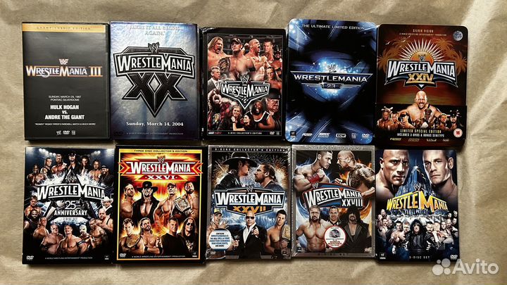 WWE WrestleMania - 10 шоу рестлинга на 29 DVD