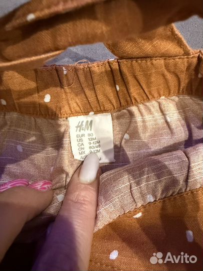 Летний костюм для девочки H&m 80