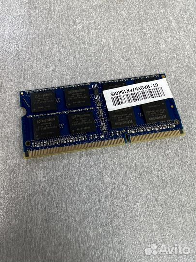 Kingston sodimm 8GB DDR3L 1600Mhz