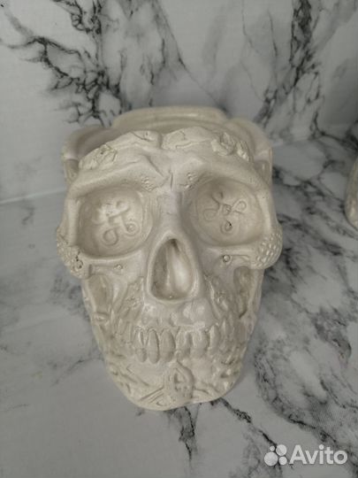 Череп органайзер, кашпо