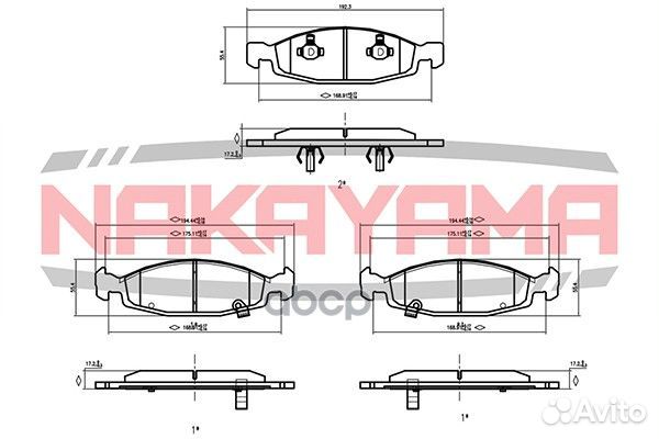Колодки тормозные HP8288NY nakayama
