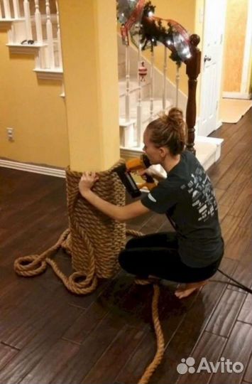 Канат джутовый 18мм огражение интерьера дома кафе