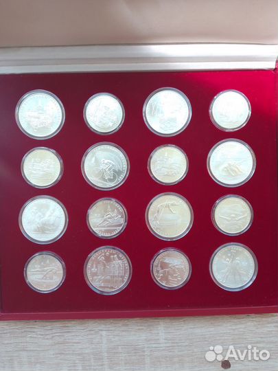 Серебряные монеты Олимпиада 80 набор