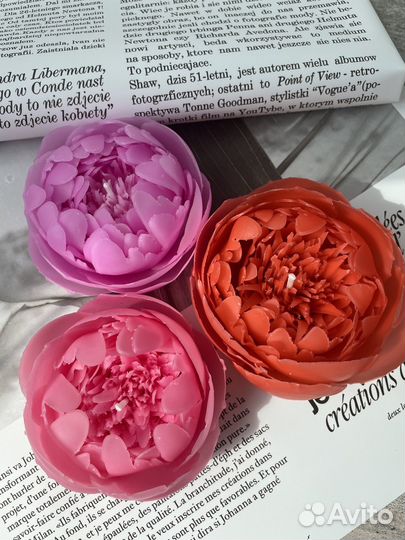 Свеча цветочный бутон ручной работы