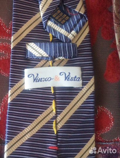 Подарочный набор: Галстук, запонки, зажим, 2платка