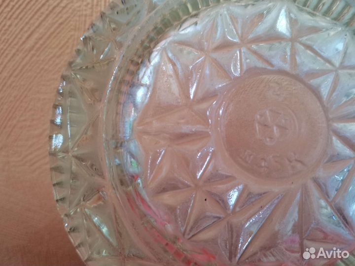 Стеклянная пепельница из СССР