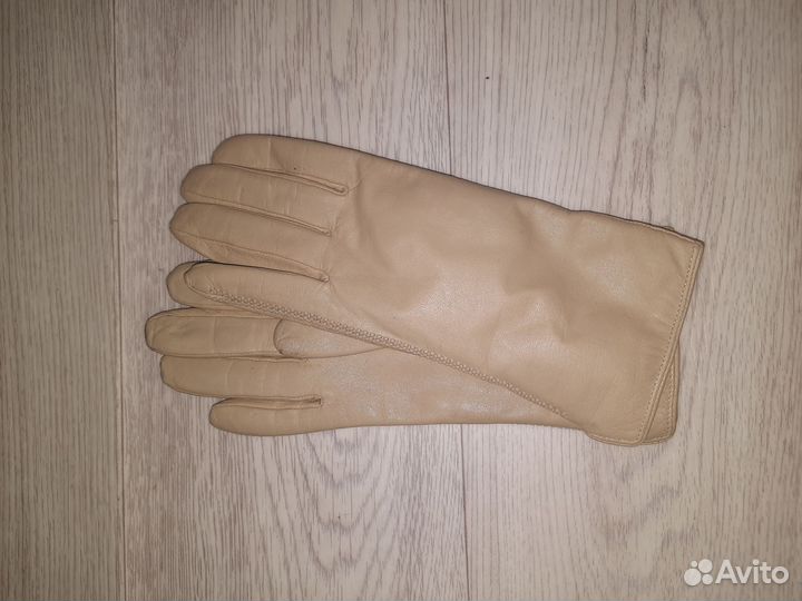 Перчатки женские кожаные