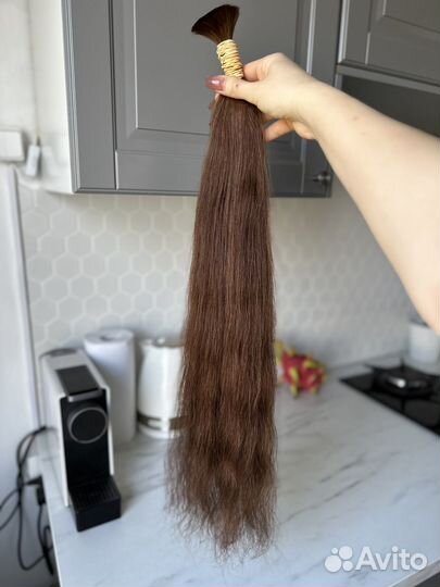 Натуральные волосы для наращивания 65 см волна