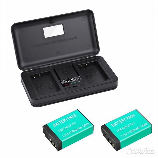 Зарядное устройство и 2 аккумулятора Canon LP-E17