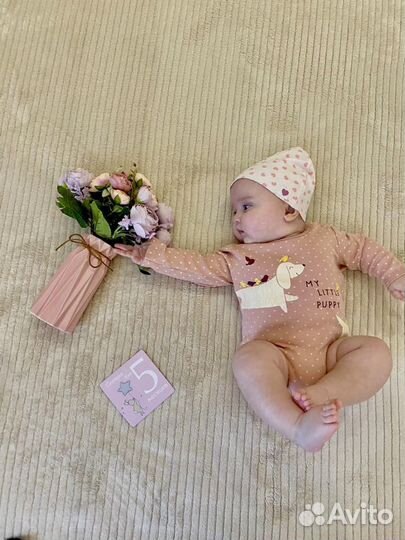 Набор карточек для фото новорожденной девочке