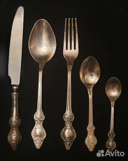 Набор столовых приборов на 12 перс. мельхиор, СССР