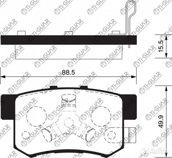 Тормозные колодки TG-8807/PN8807* tiguar honda