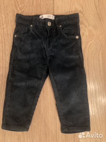 Вельветовые джинсы zara 9-12 мес