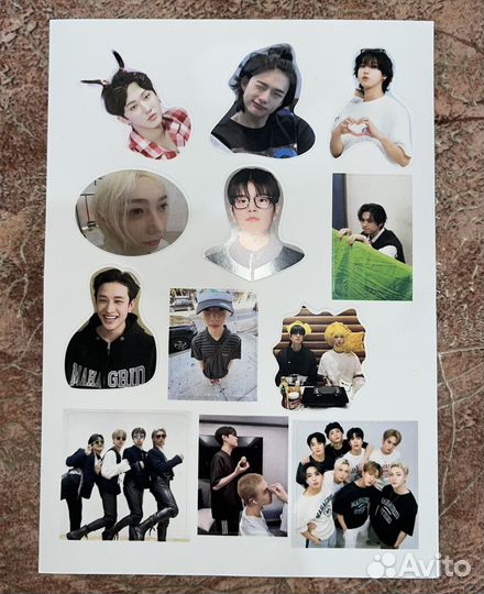 Stray Kids наклейки + карта