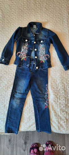 Джинсовый костюм для девочек 5лет