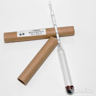 Спиртомер лабораторный 0-40, 40-70, 70-100