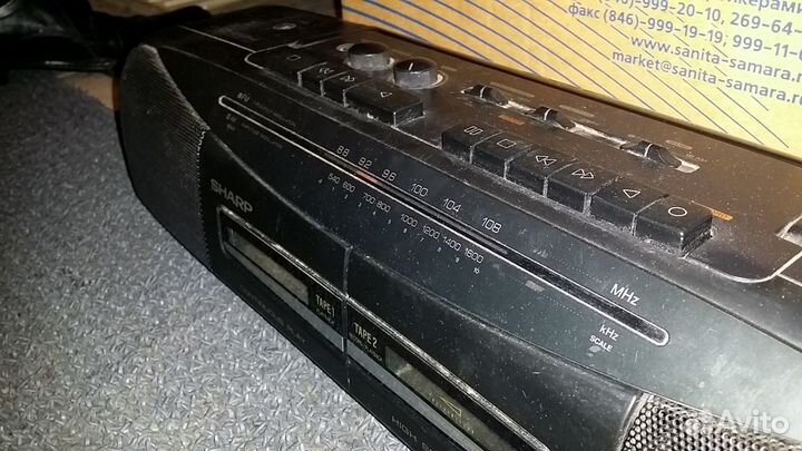 Магнитола sharp двухкассетная