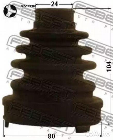 Febest 0115-ACV30LHT Пыльник шруса внутренний 0115