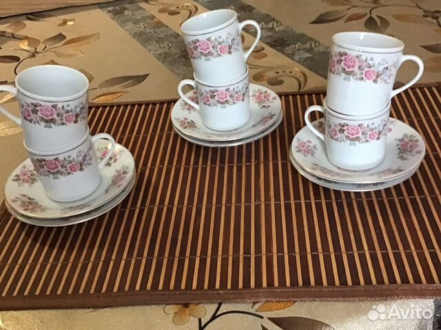 Кофейный набор новый. Фарфор, Китай