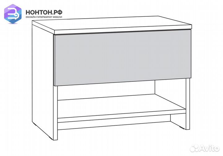 Тумба для обуви Юнона дуб крафт белый / серый шифе