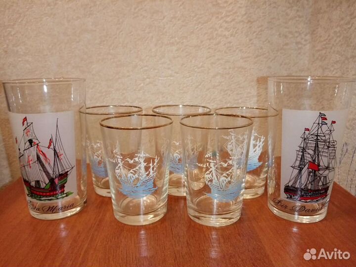 Стаканы с кораблями
