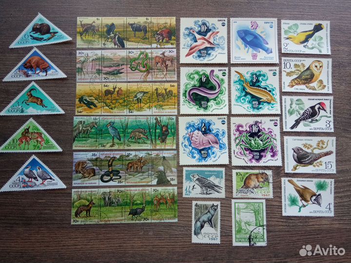 Марки флора и фауна 193 шт