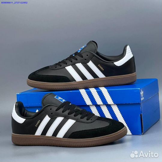 Кроссовки Adidas Samba Black (Арт.17652)