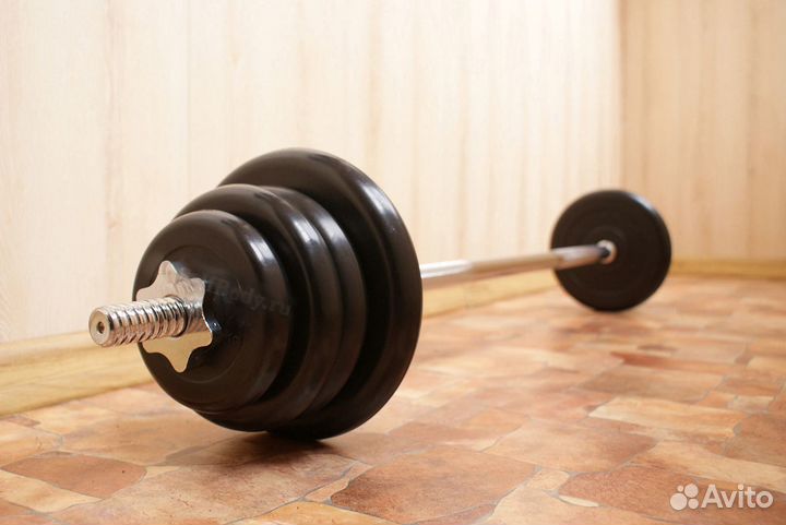 Штанга 28.1 кг (2x5/4x2.5/2x1.25 + прямой гриф )