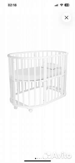 Кроватка овальная трансформер