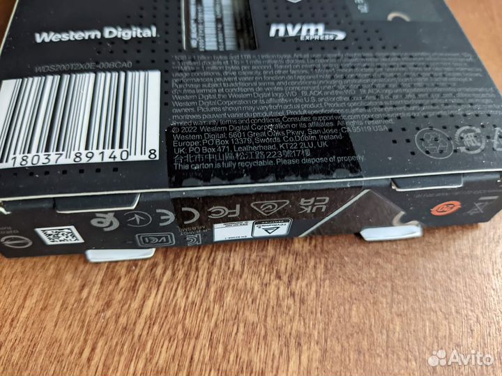 WD Black SN850X 2TB SSD (PCI-E 4.0, для PS5) Новый