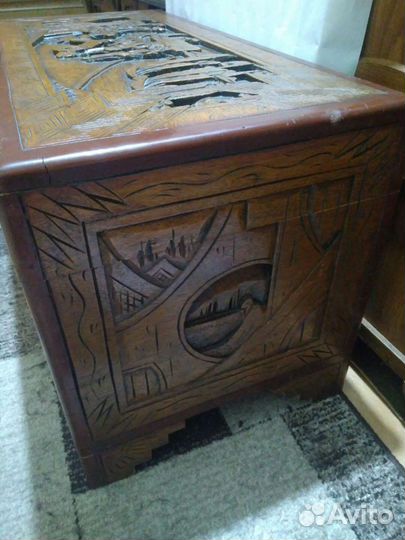 Сундук, Китай, натуральное дерево, резьба