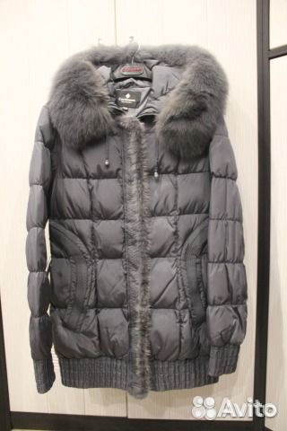 Пуховик с нат.мехом