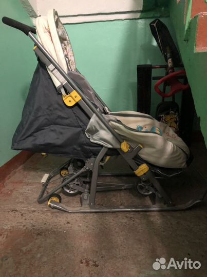 Санки с колесами