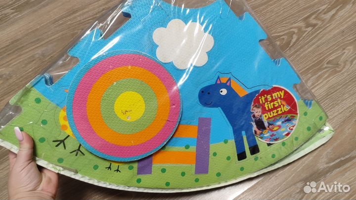 Деревянная игрушка коврик пазл